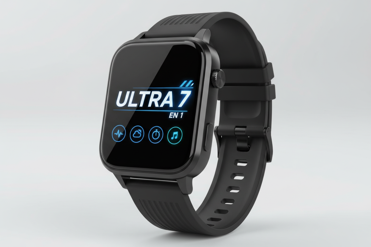 RELOJ ULTRA 7 EN 1 NEGRO 